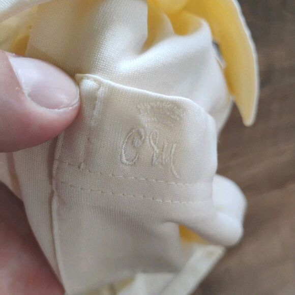 Vintage Countess Mara polo Men’s XL Yellow Dress Shirt Classic Casual Top - Picture 6 of 6